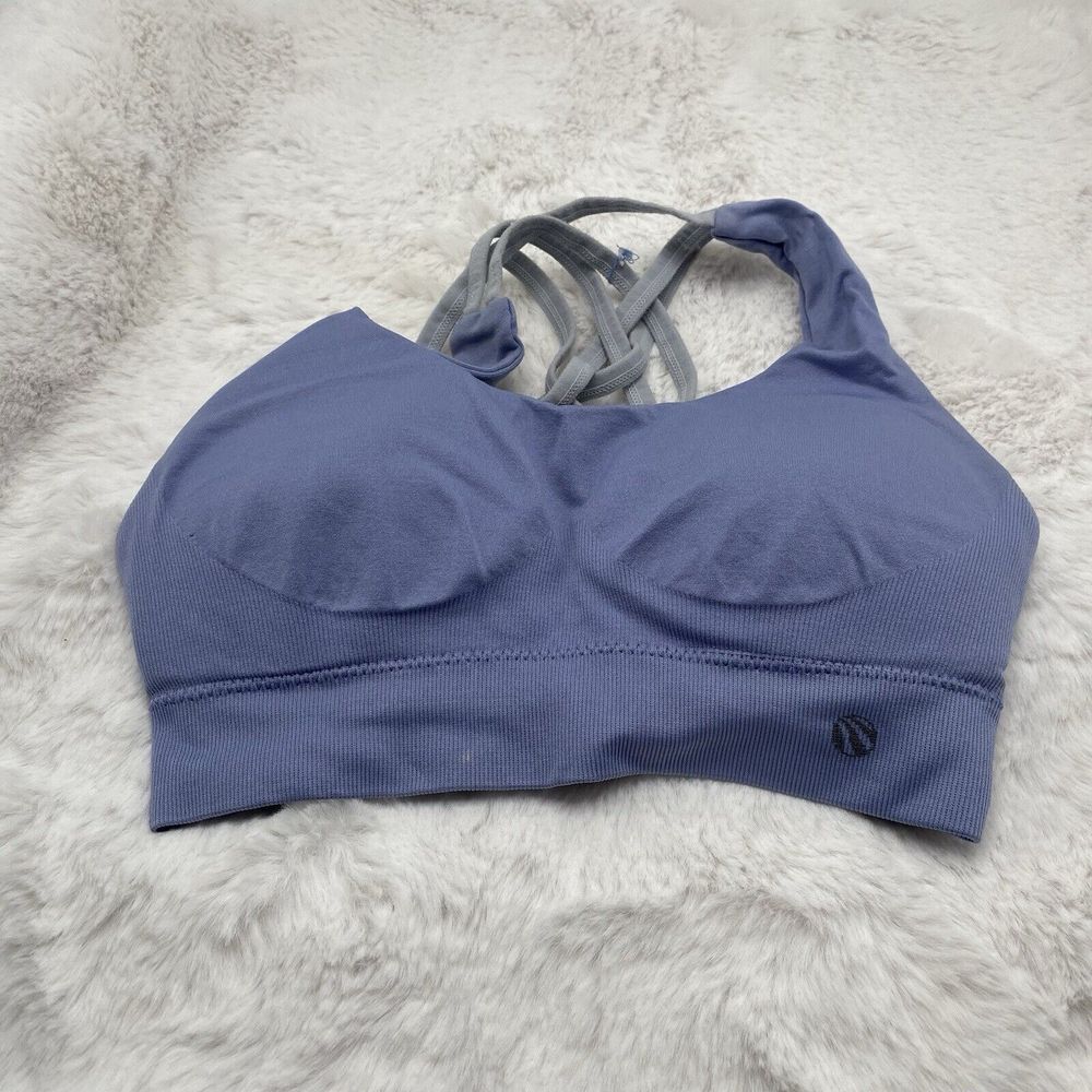 Marika Sports Bra Women Size S Small 32C/34B Slate Blue 3483 Yoga Run CrossFit
